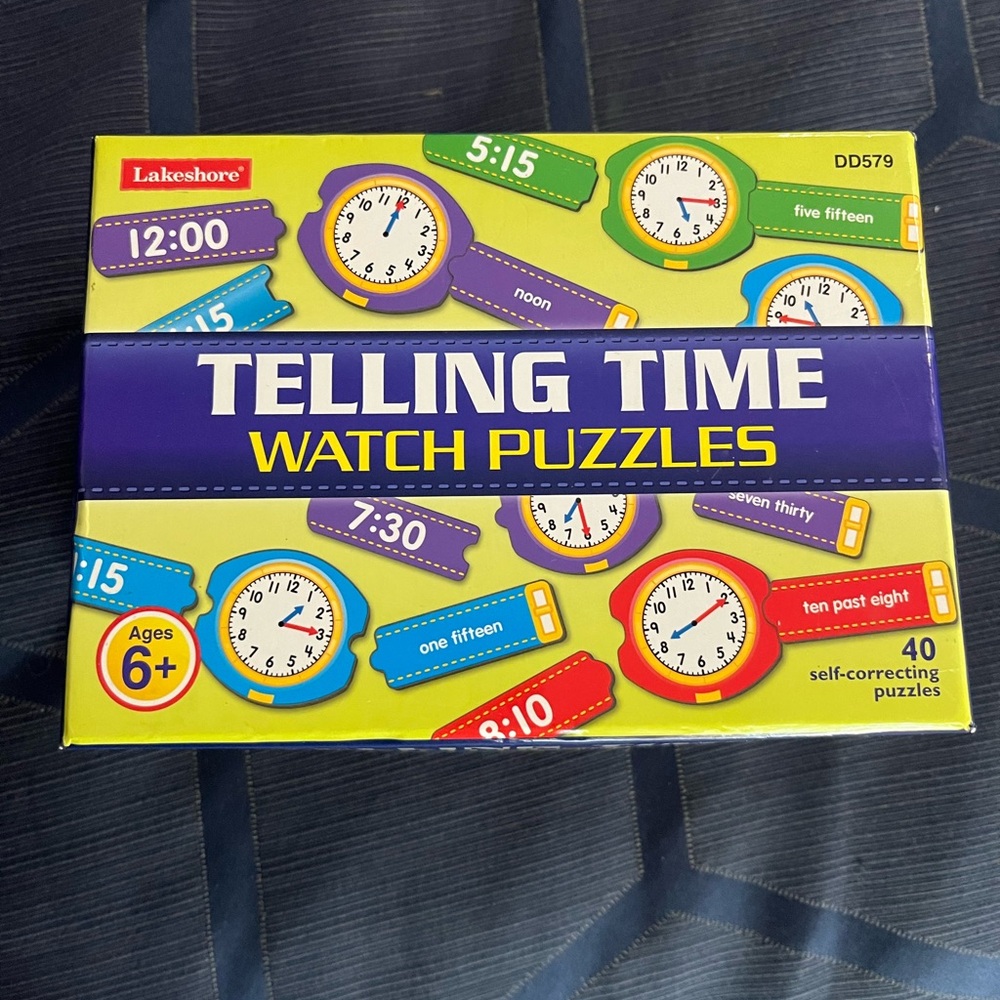 Lakeshore Telling Time Watch Puzzles